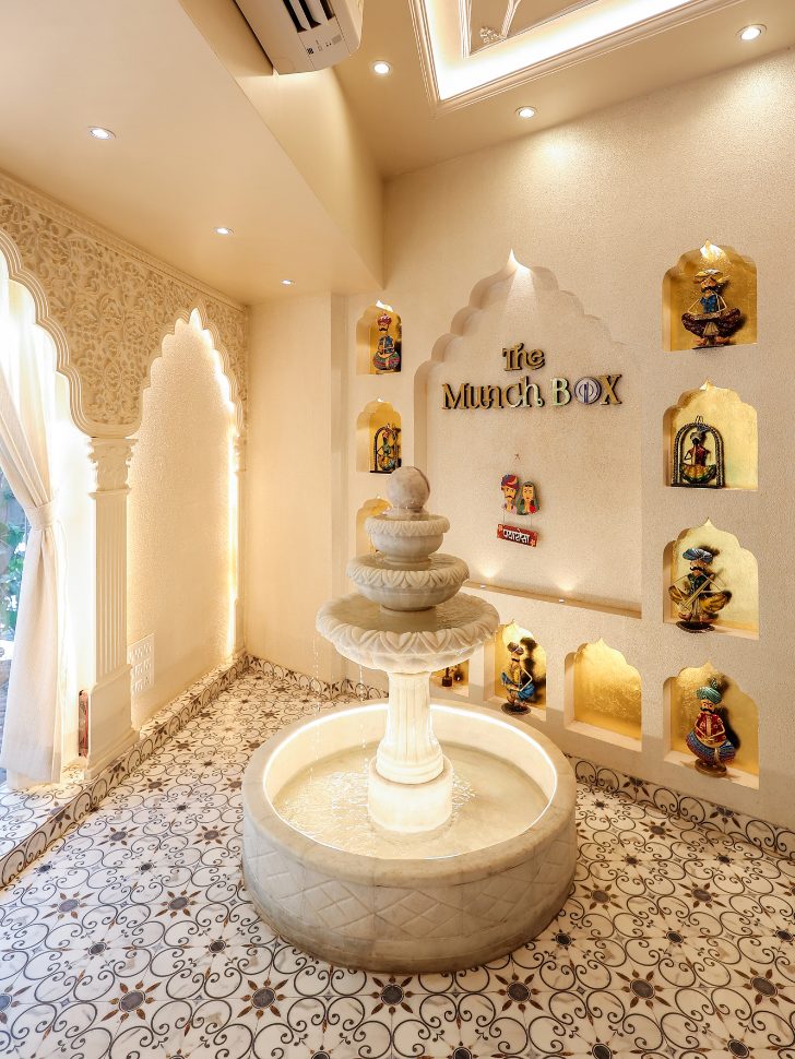 Marble fountain and arches